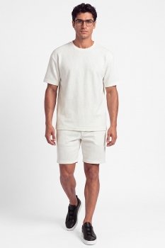 Pantaloni scurti oversize albi