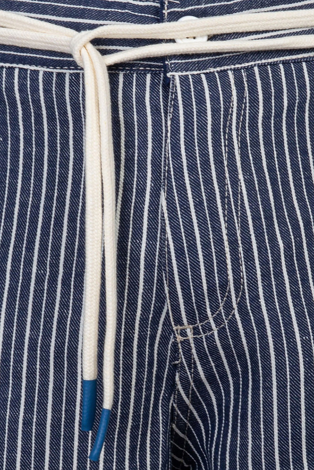 Pantaloni slim bleumarin in dungi 1