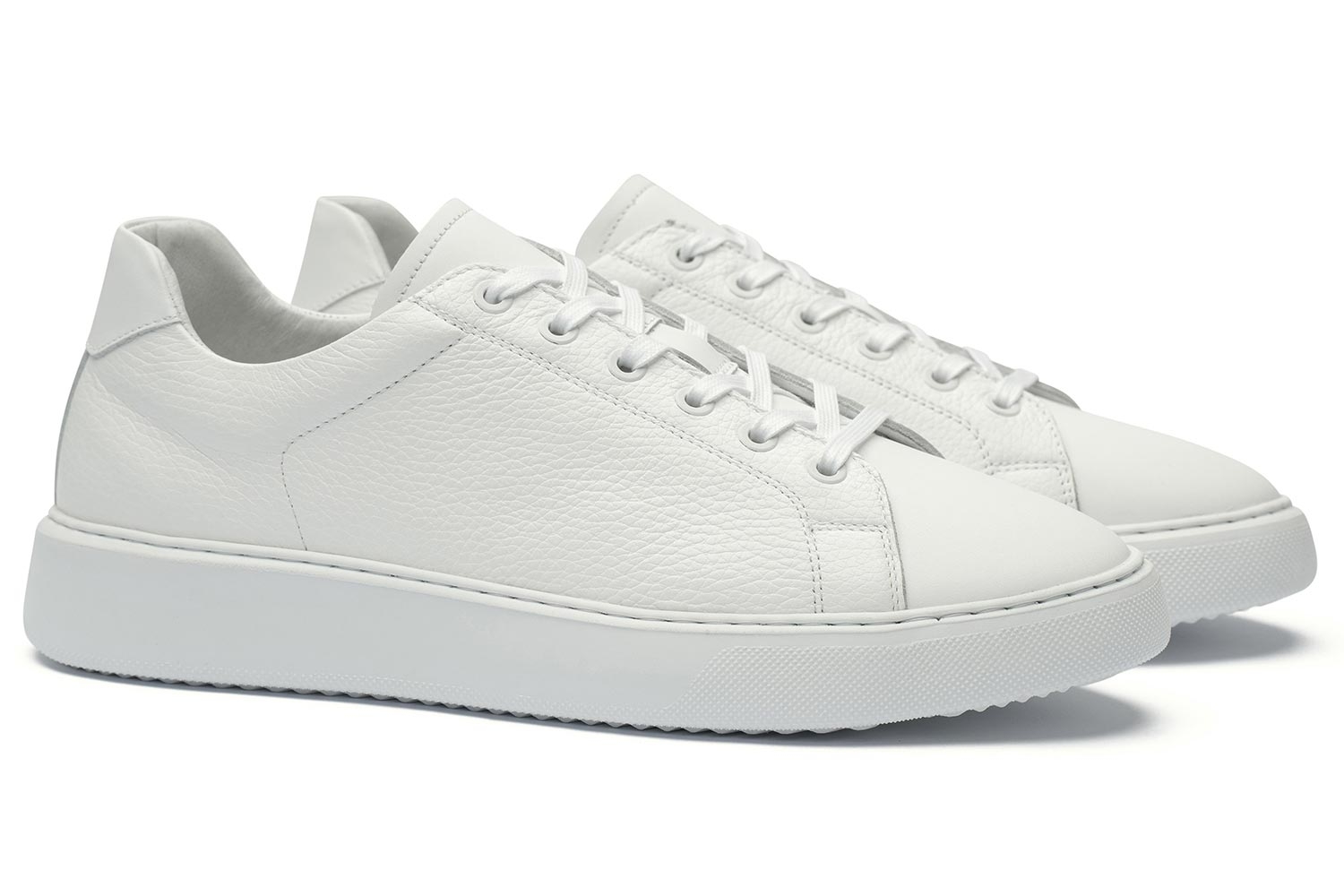Sneakers albi piele naturala 0