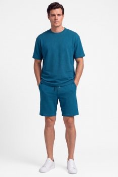 Pantaloni scurti oversize albastri