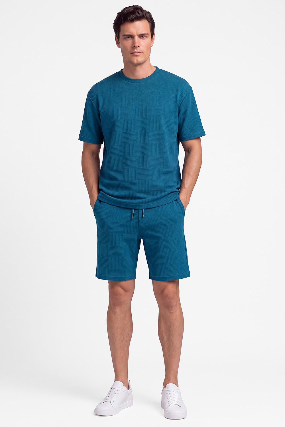 Pantaloni scurti oversize albastri 0