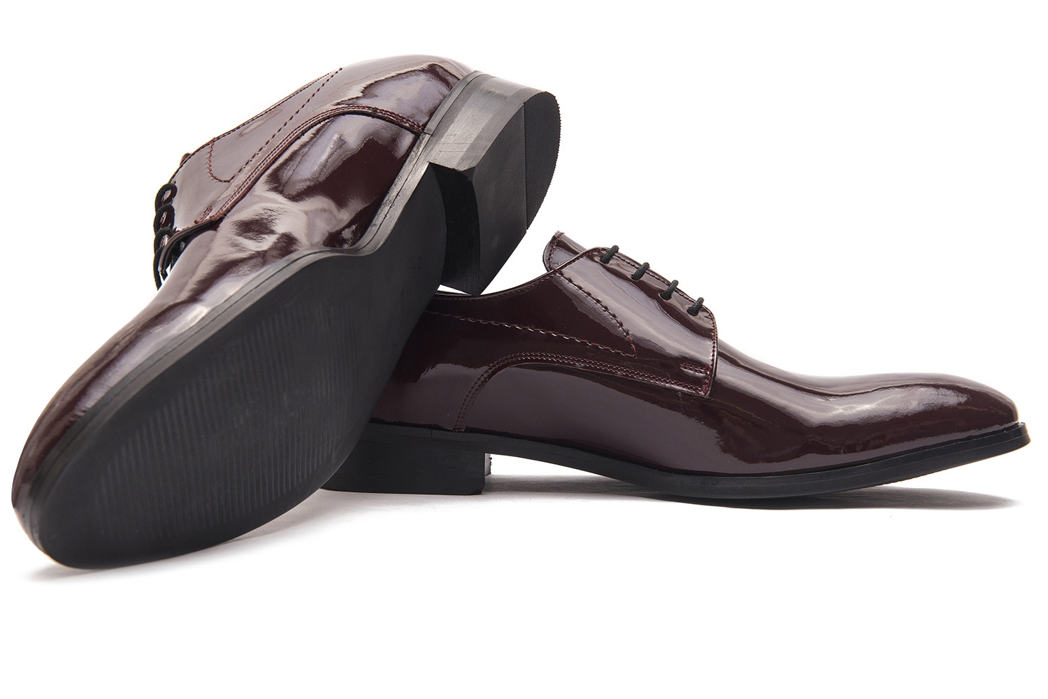 Burgundy genuine leather shoes 1