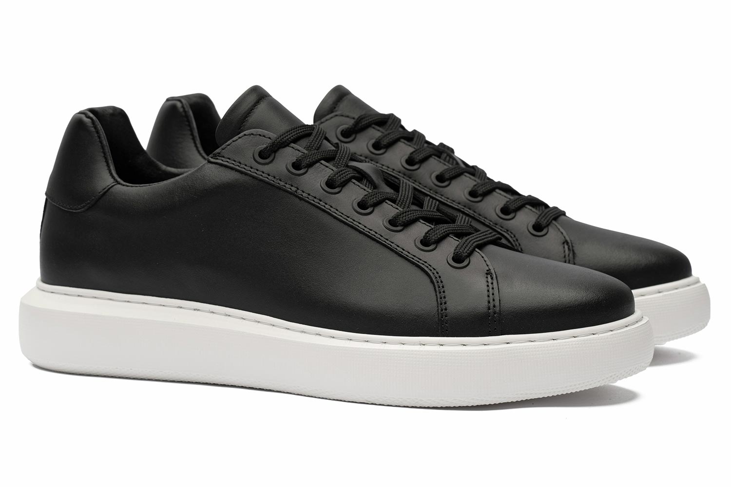 Black genuine leather shoes 0