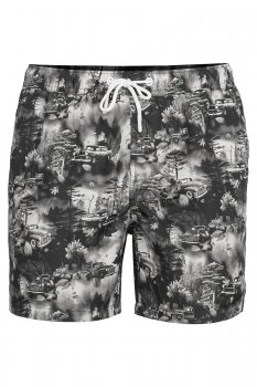Short negru print