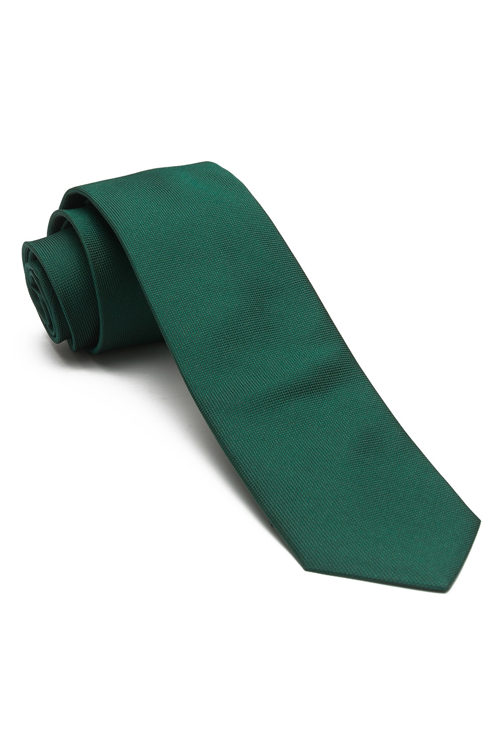 Cravata matase tesuta verde uni 0