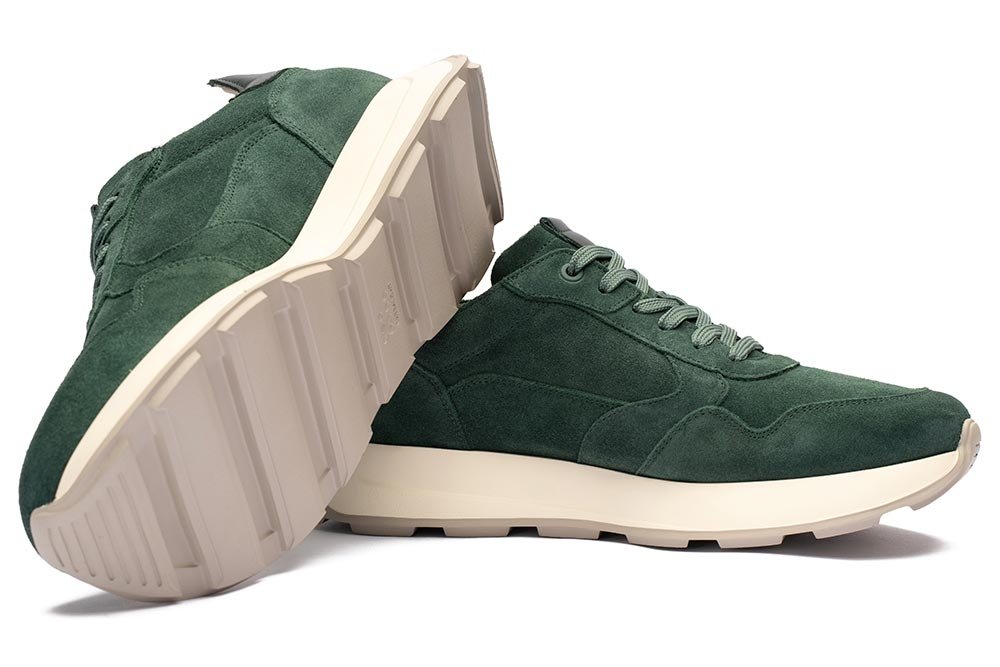 Sneakers verzi piele intoarsa 1