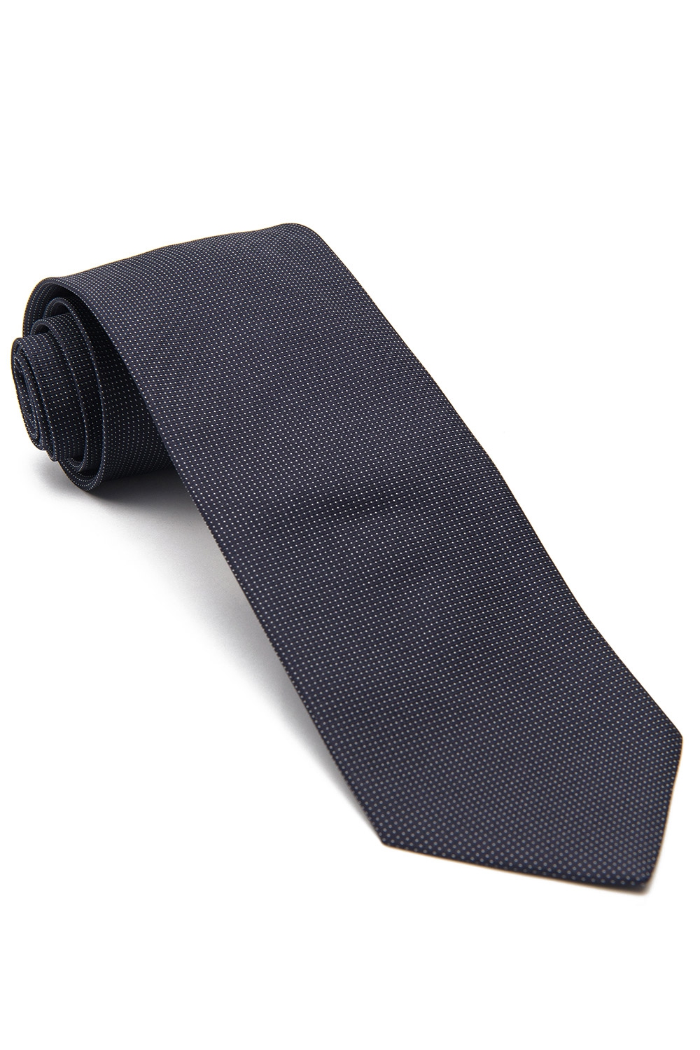 Cravata matase tesuta bleumarin print geometric 0