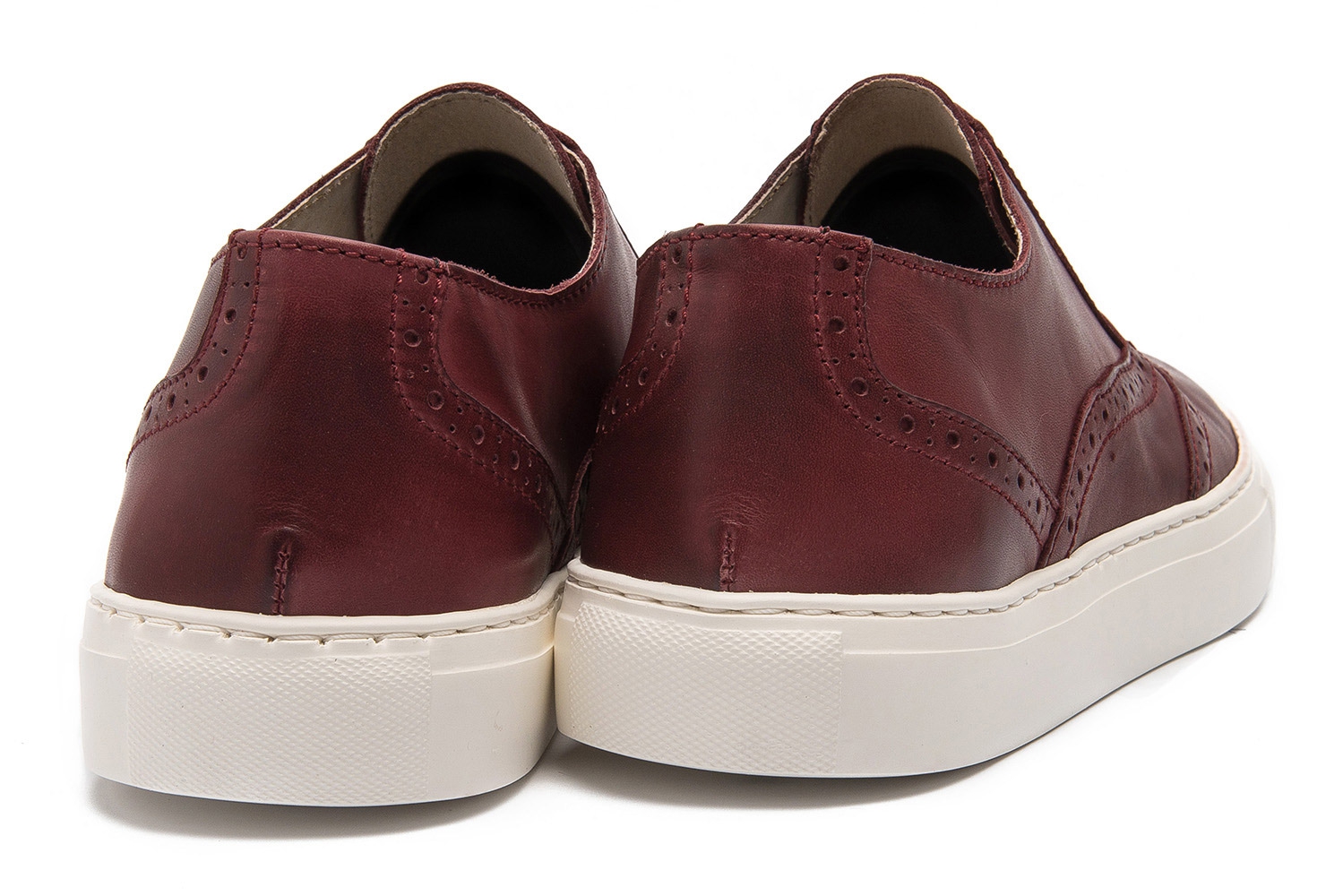 Burgundy genuine leather shoes 2