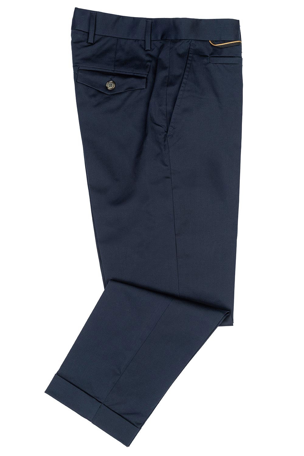 Pantaloni slim albastri uni 1