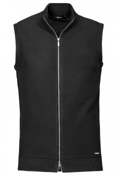 Slim body black plain waistcoat