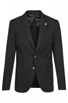 Slim body black plain blazer