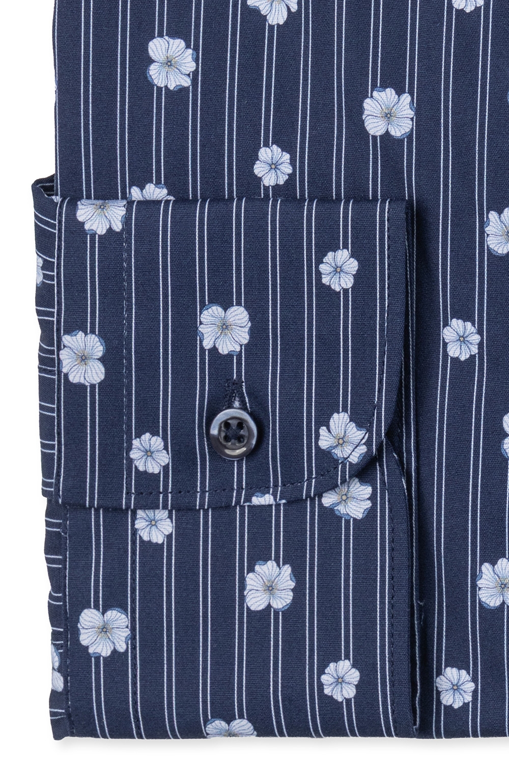 Camasa superslim bleumarin print floral 2