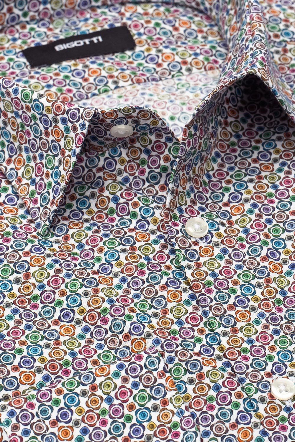 Shaped white geometric shirt 1