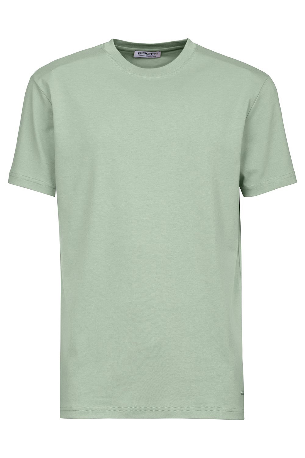 Tricou oversize verde uni guler rotund 1
