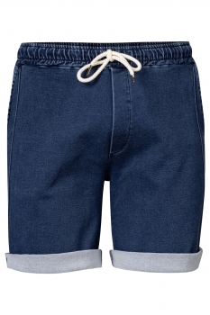 Pantaloni scurti slim albastri uni