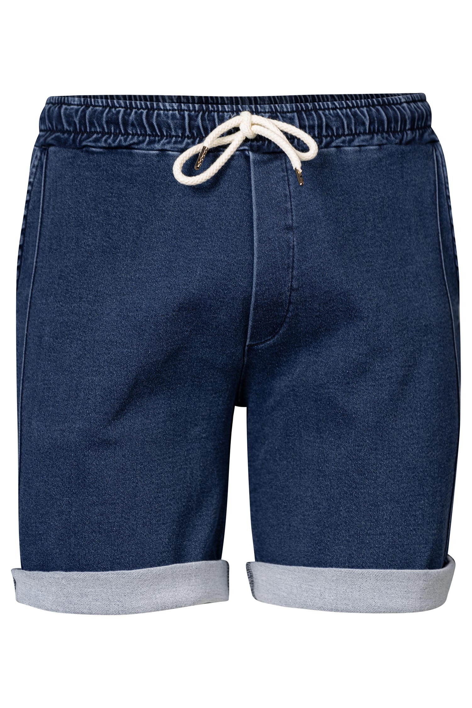 Pantaloni scurti slim albastri uni 0