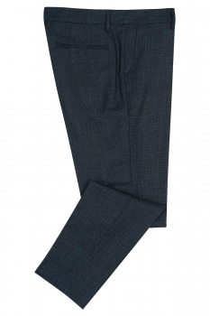 Pantaloni slim albastri uni