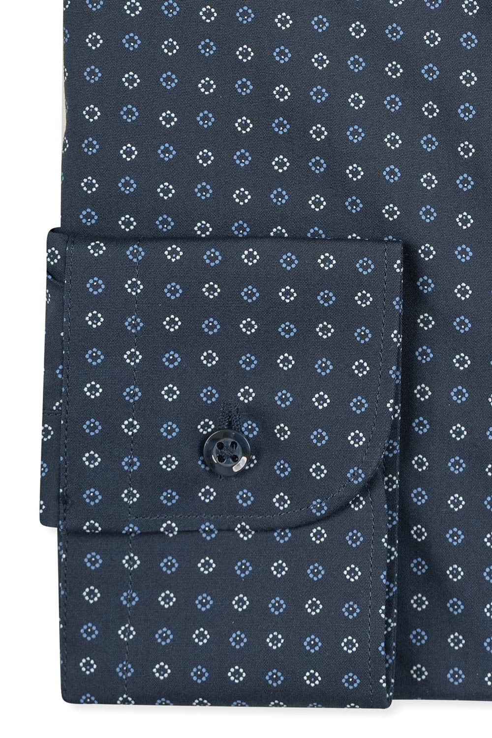 Camasa slim bleumarin print floral 2