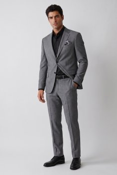 Costum slim gri uni