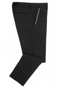 Slim body black plain trousers