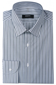 Shaped white striped shirt