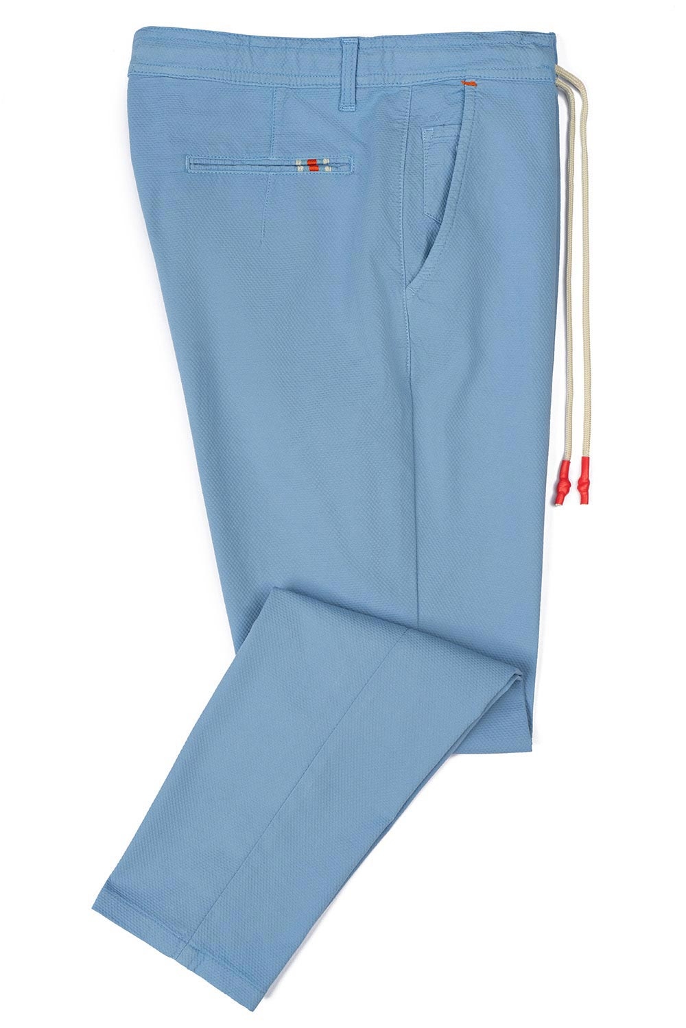 Pantaloni baggy albastri uni 1