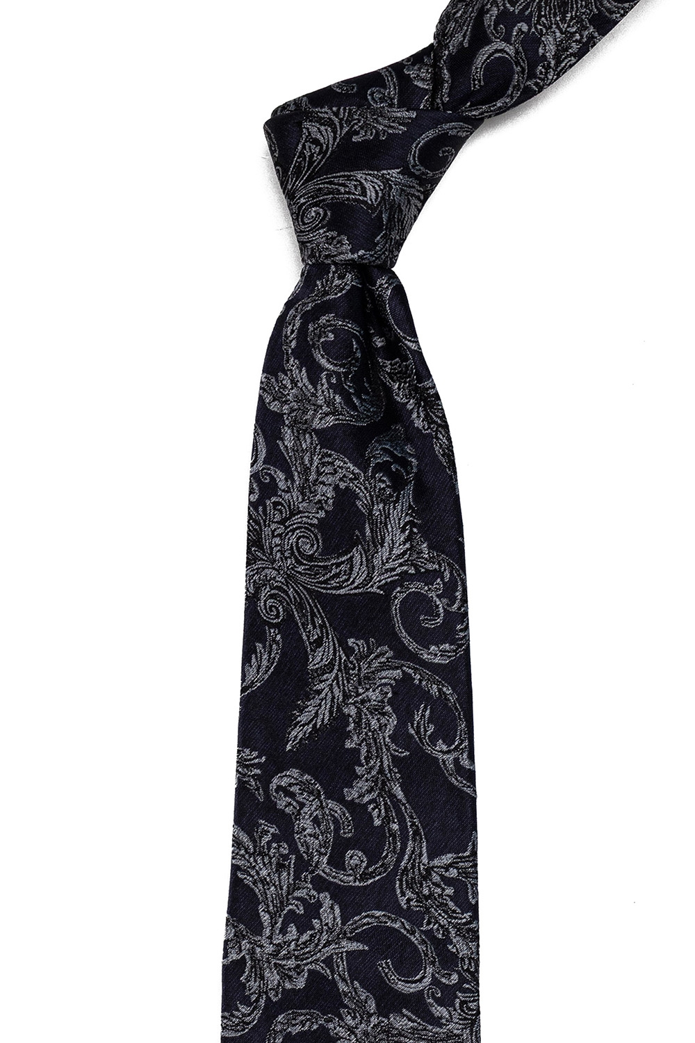 Matase tesuta black floral 1