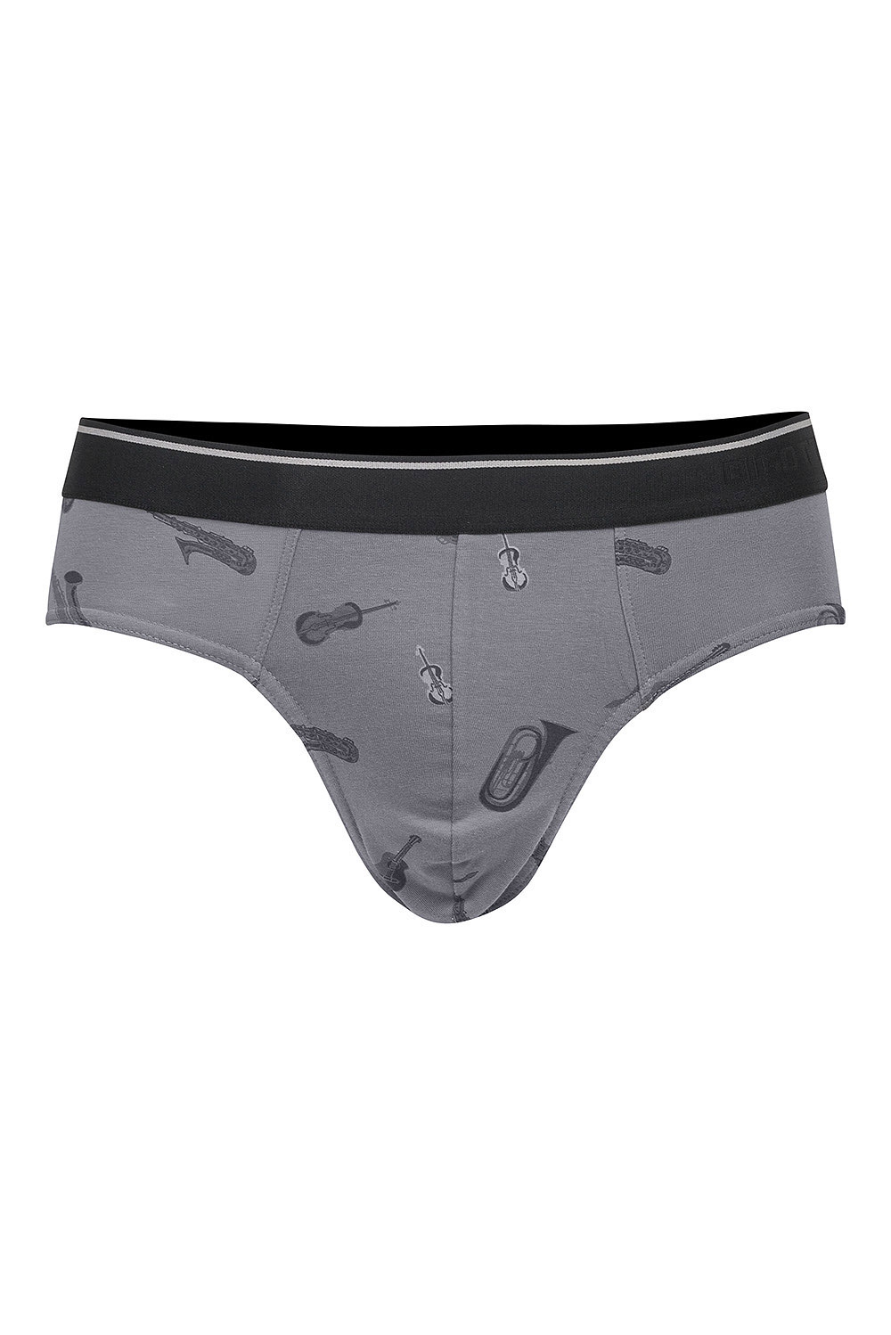 Grey geometric slips underwear 0