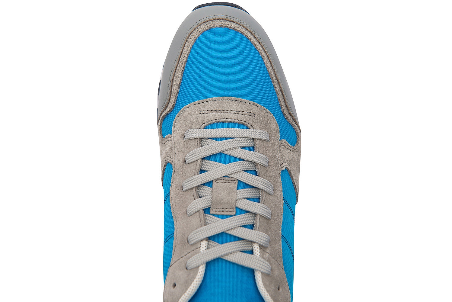 Sneakers bleu Piele mata naturala si textil 3