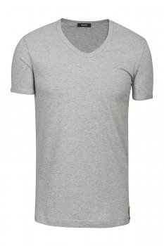 Tricou slim gri uni