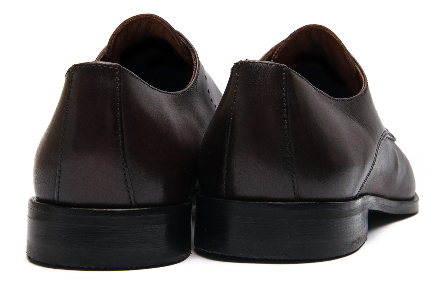 Brown genuine leather shoes 2