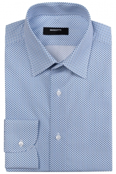 Camasa slim alba print geometric