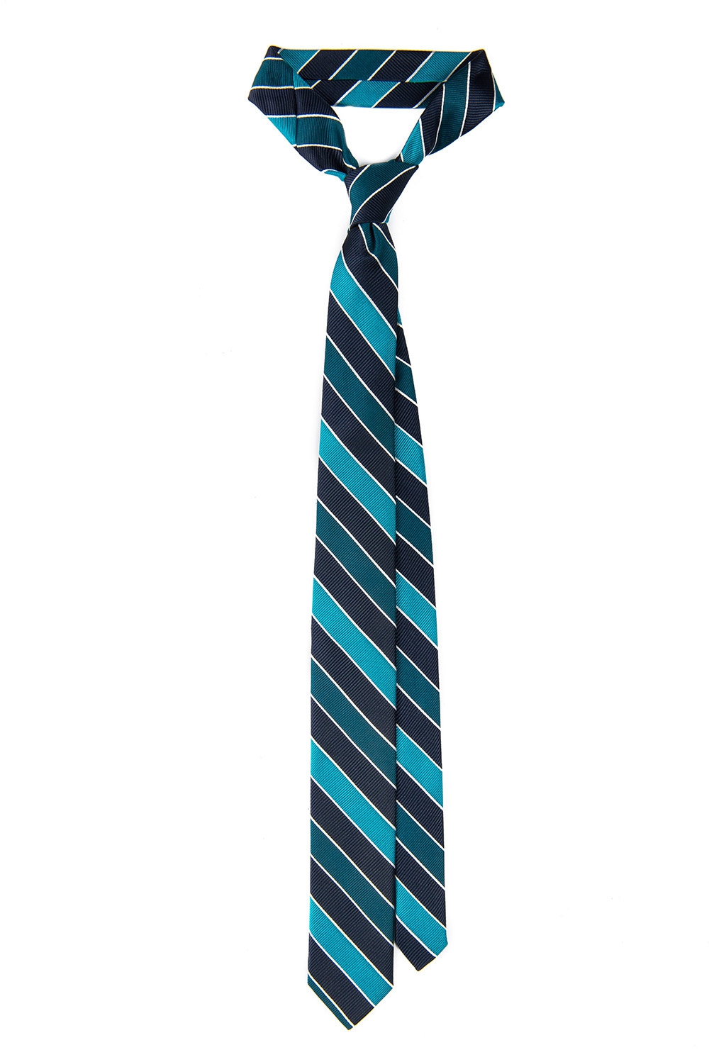 Cravata  poliester bleumarin cu dungi 0