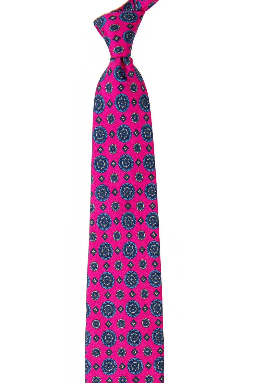 Cravata Matase imprimata Roz print Geometric 1