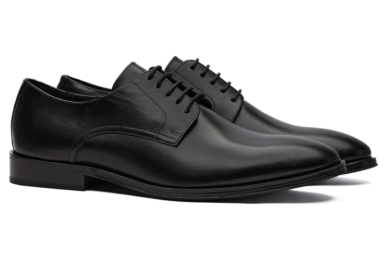 Black genuine leather shoes 0