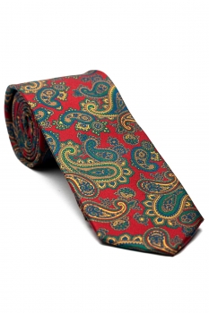 Cravata matase imprimata grena print floral