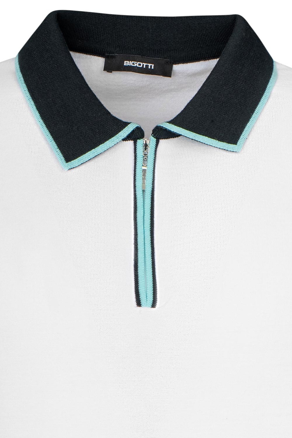 Tricou polo slim alb 1