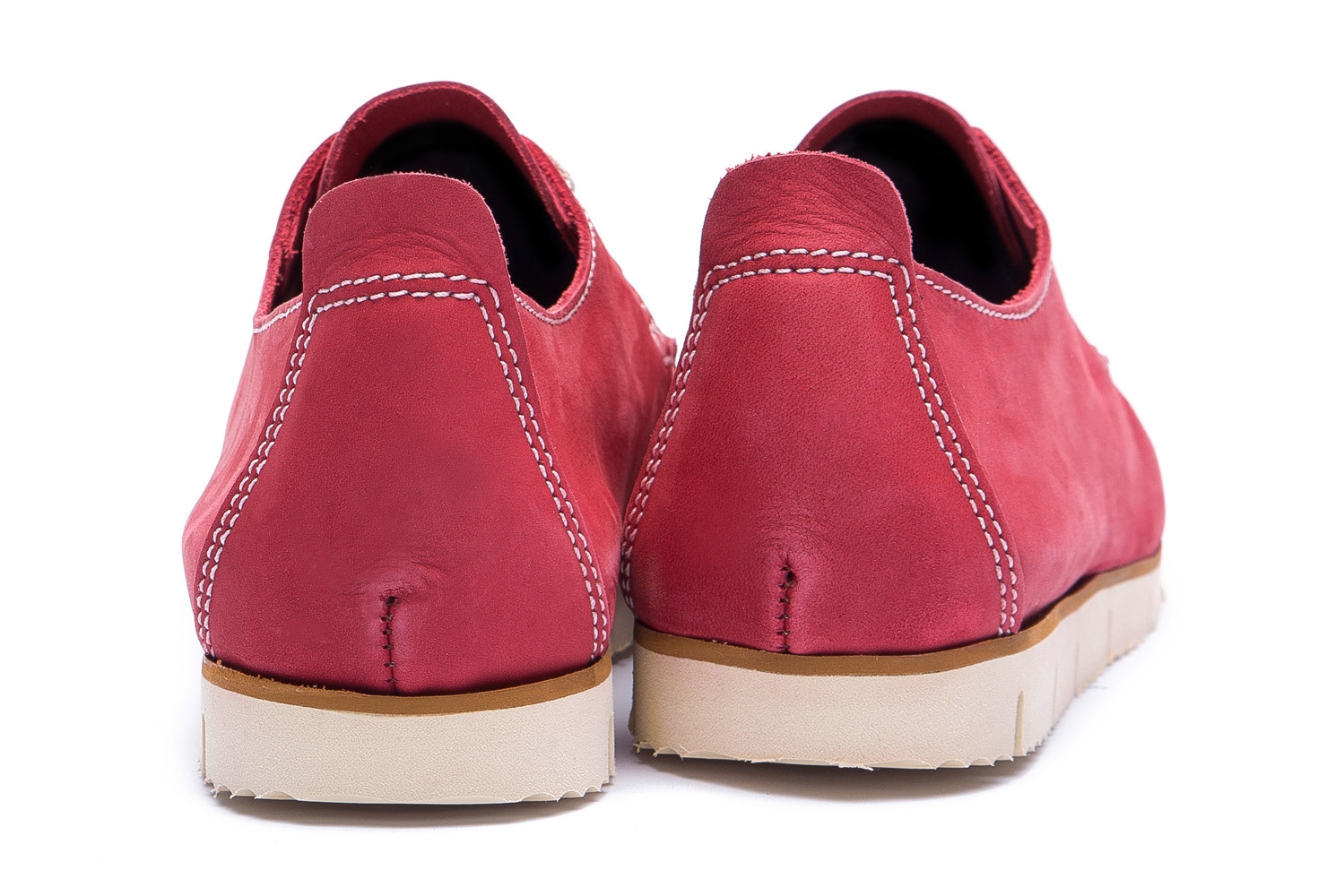 Pantofi rosii piele nabuc 2