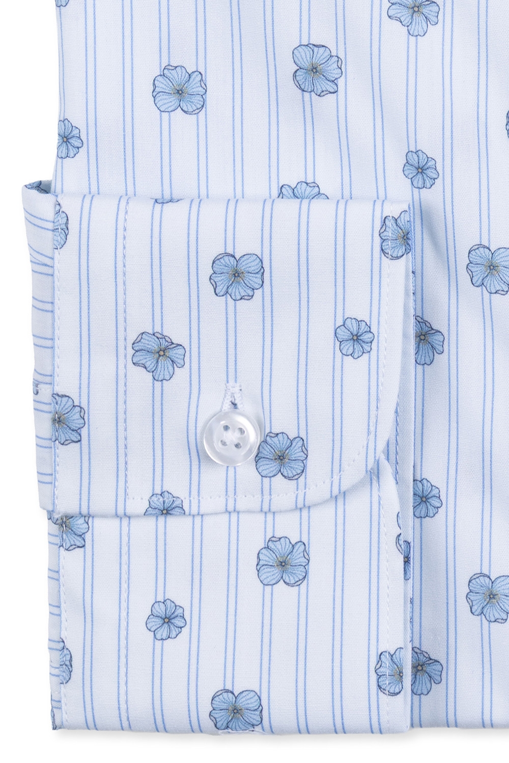 Camasa slim alba print floral 2