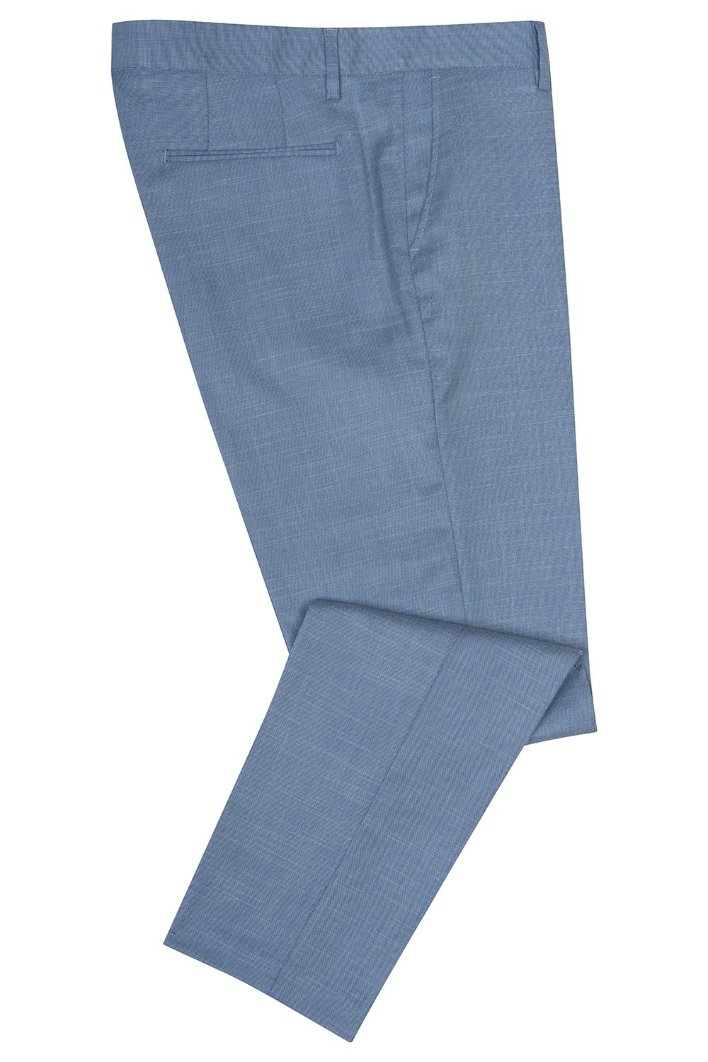 Pantaloni slim albastri uni 0
