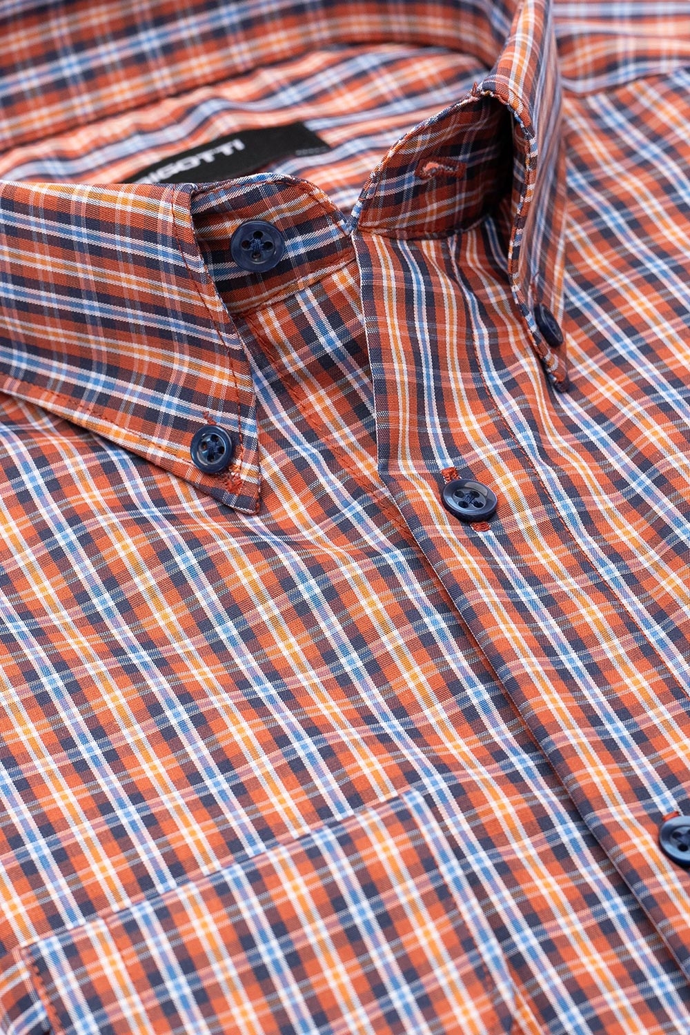 Camasa shaped oranj in carouri 1