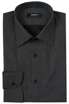 Camasa slim neagra print geometric