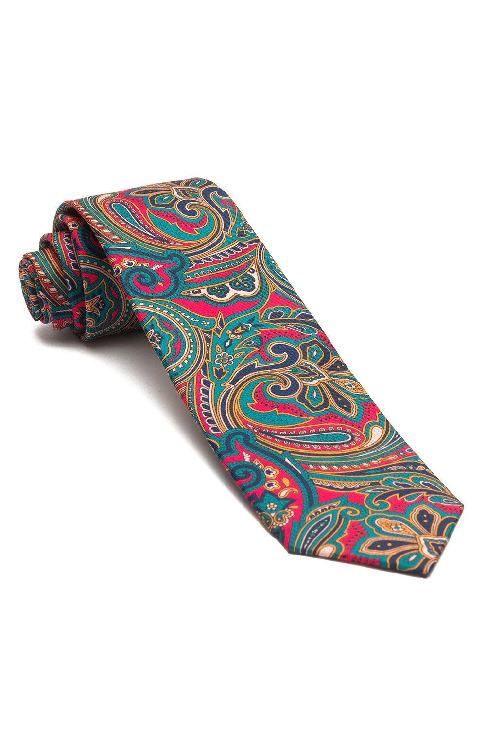 Cravata multicolora print floral 0