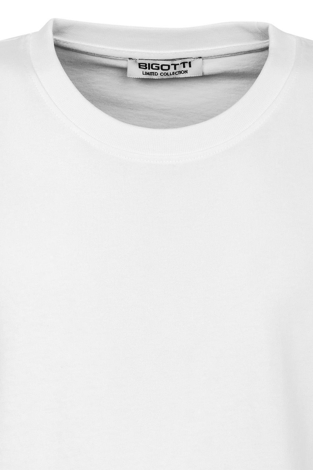 Tricou oversize alb guler rotund 2