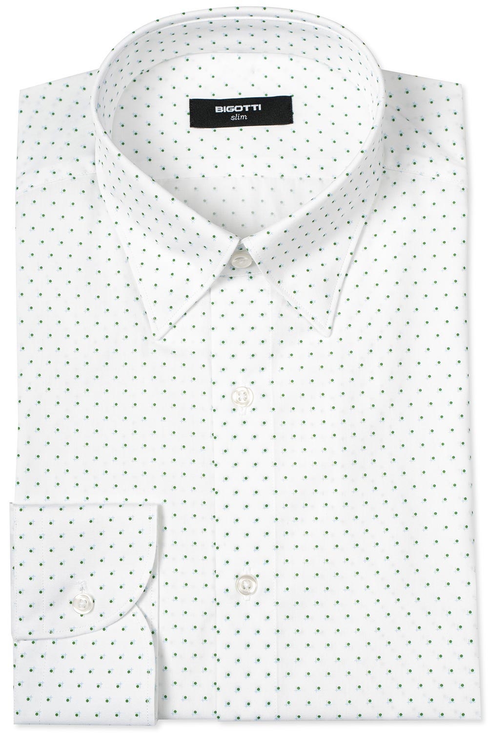 Camasa slim alba print geometric 0