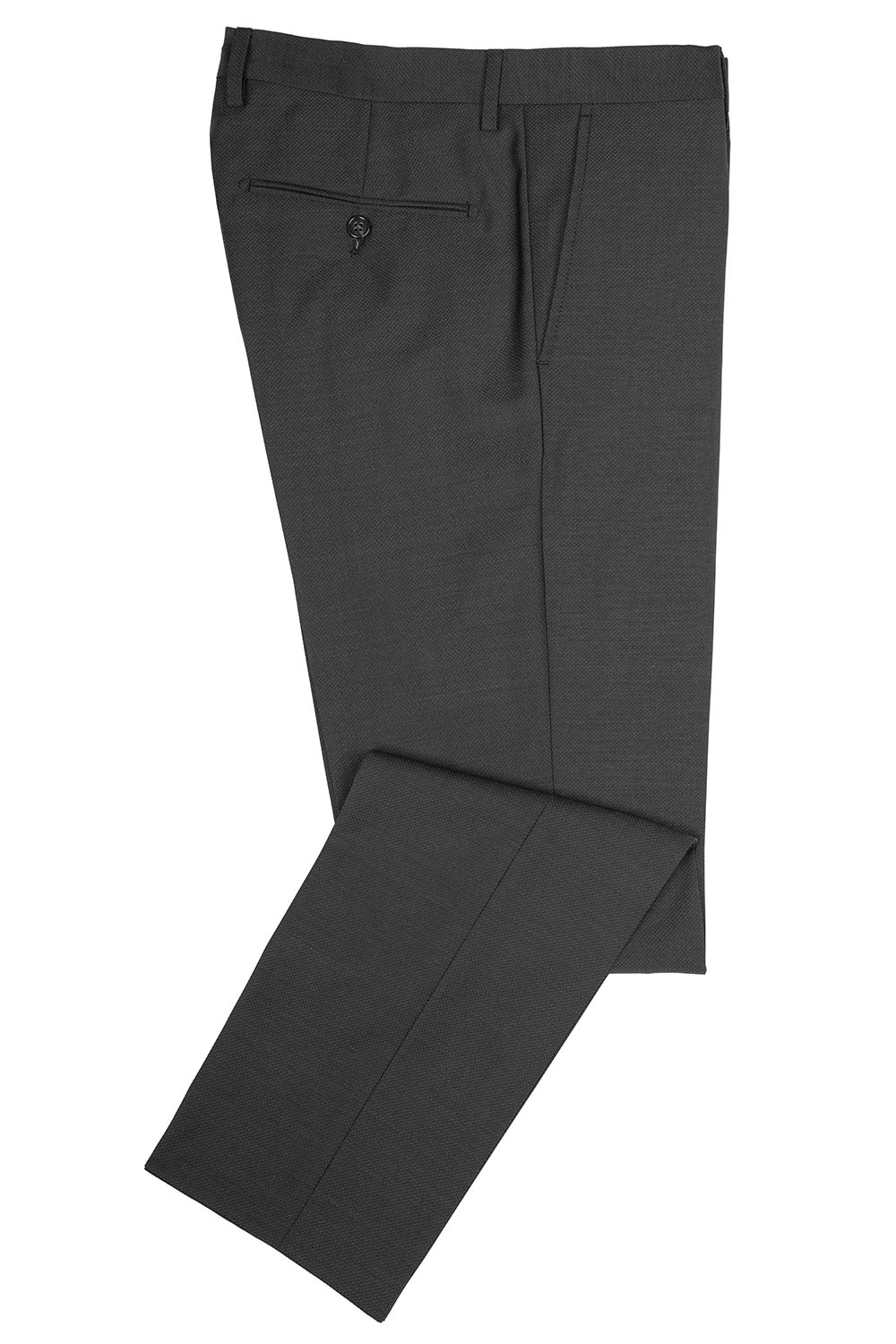 Slim body grey plain trousers 0