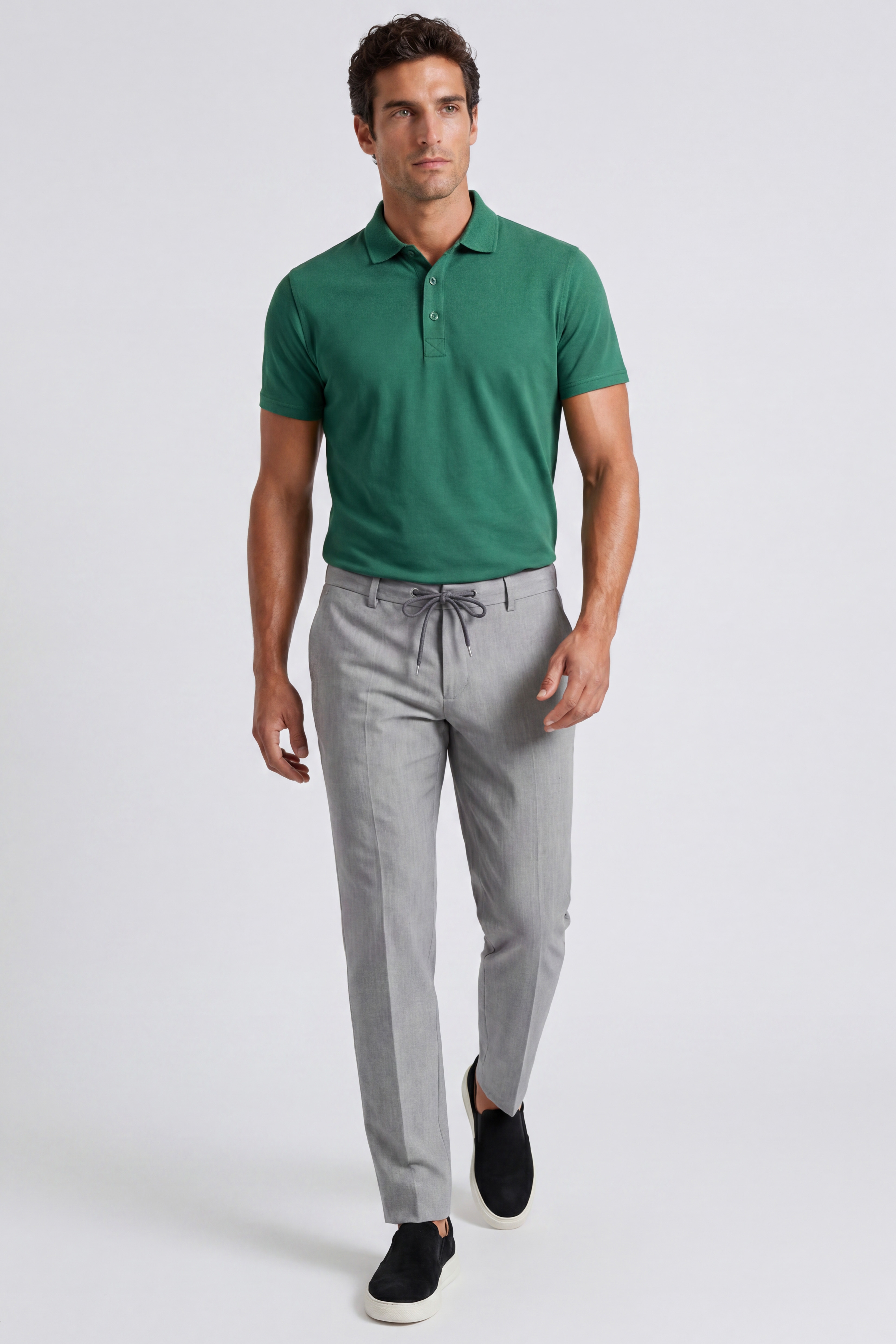 Green plain t-shirt 3
