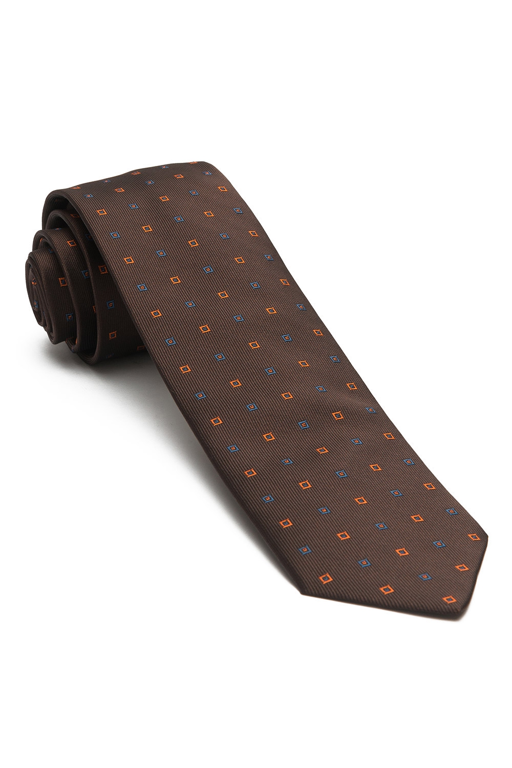 Cravata maro print geometric 0