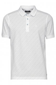 White geometric t-shirt