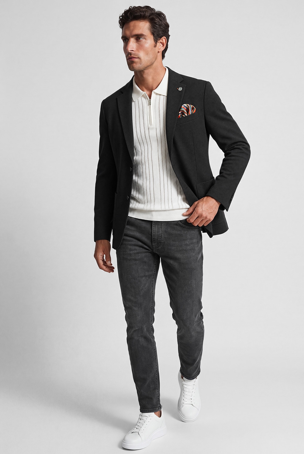 Blugi slim negri uni 0